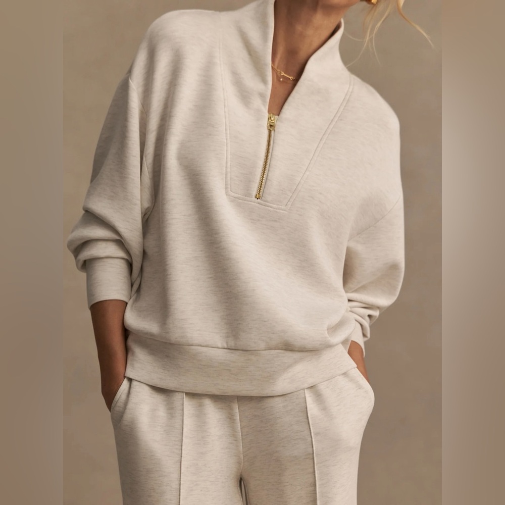 Varley Davidson Sweat in Ivory Marl, Size X-Small - Picture 2 of 11
